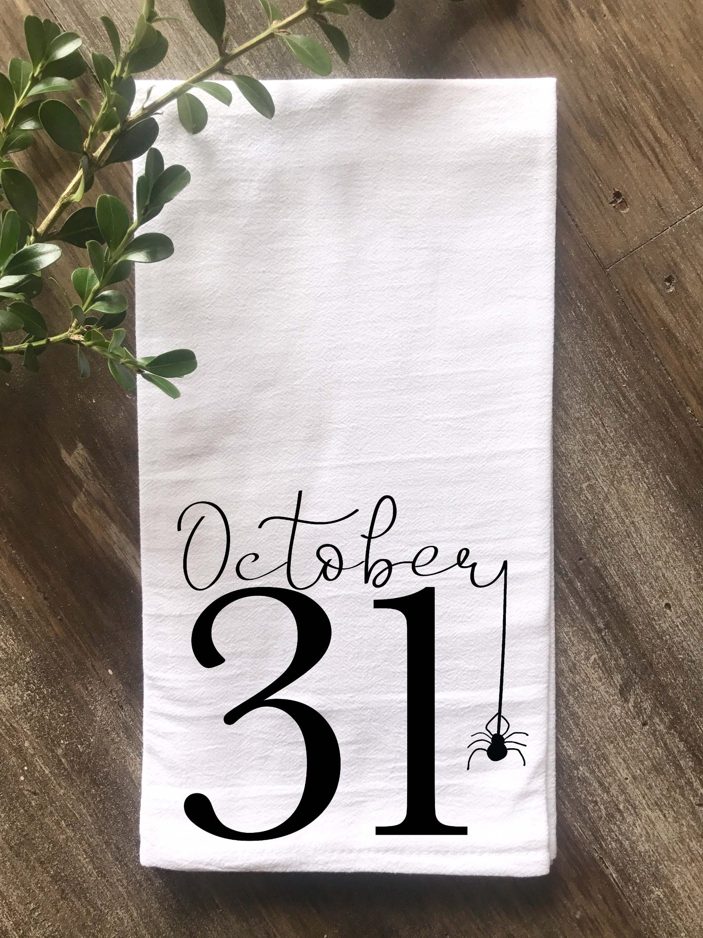 October 31 with Spider Tea Towel
