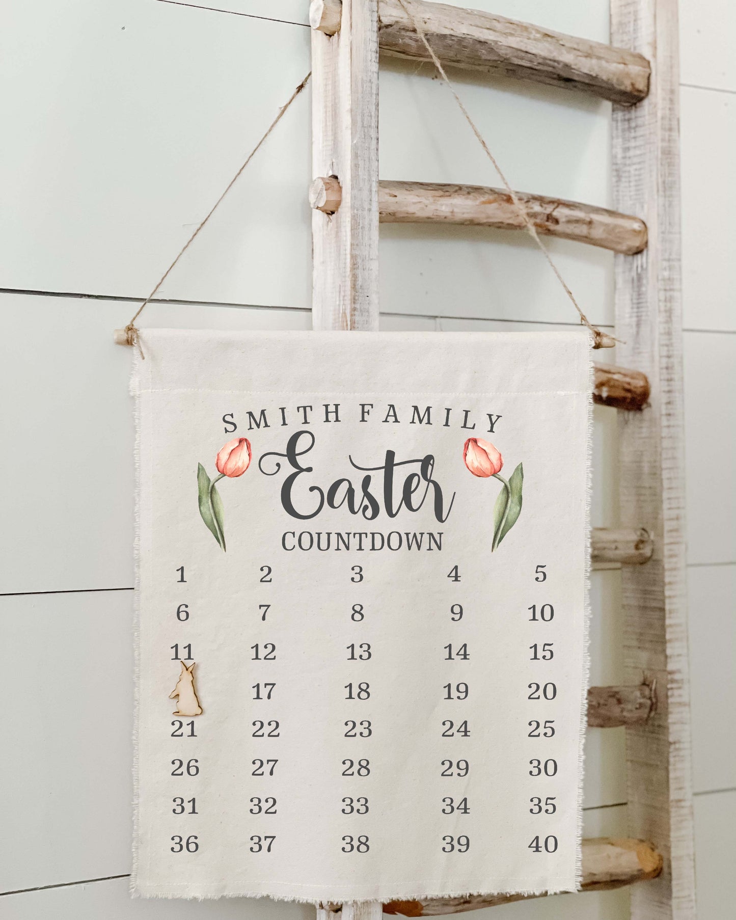 Personalized Tulip Easter Countdown Calendar