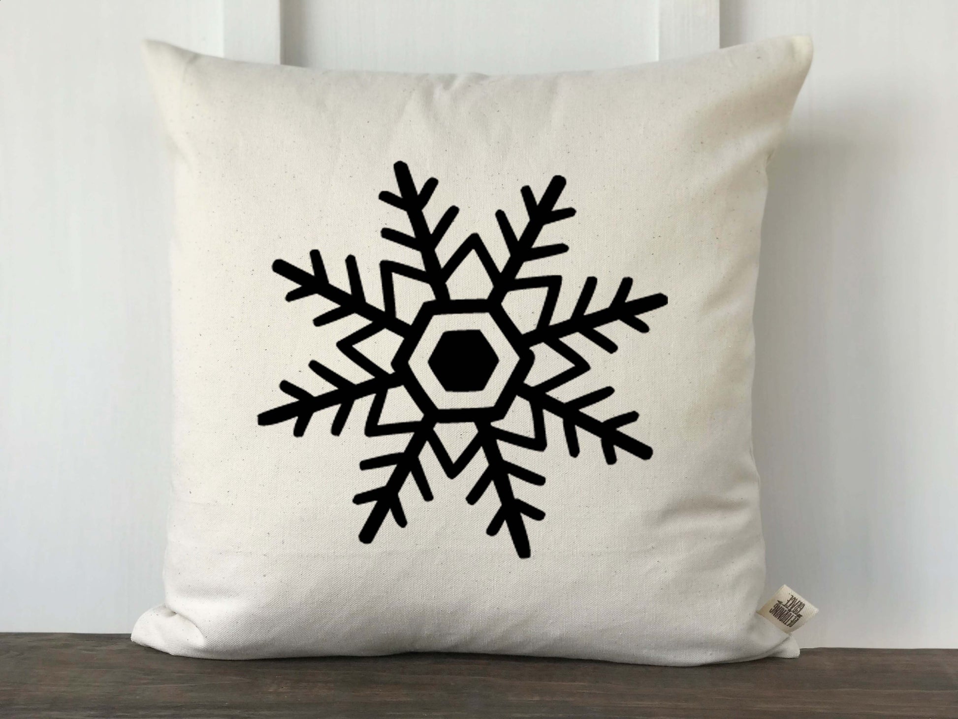 Single Snowflake Pillow Cover - Returning Grace Designs