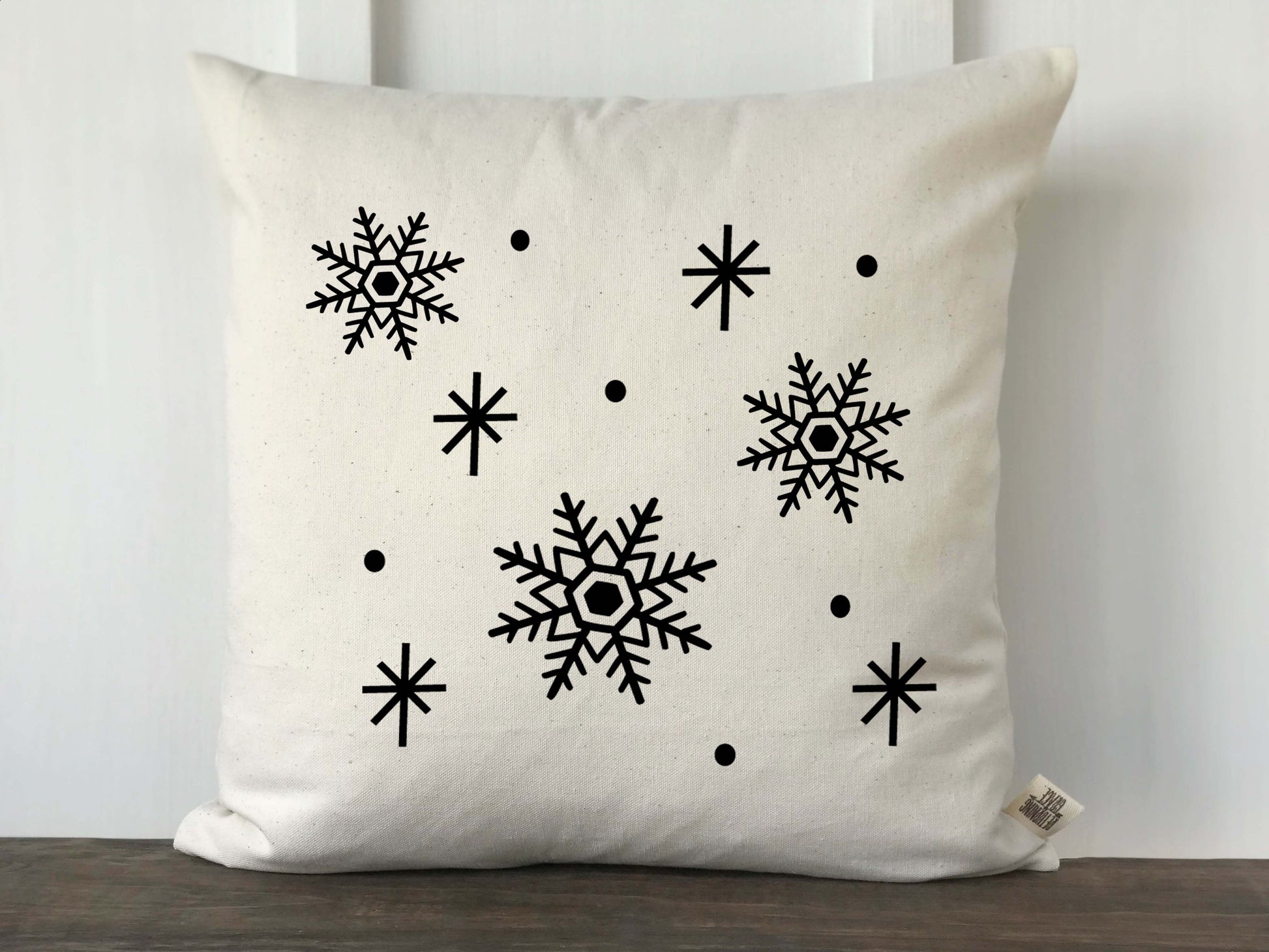 Snowflake Pattern Pillow Cover - Returning Grace Designs