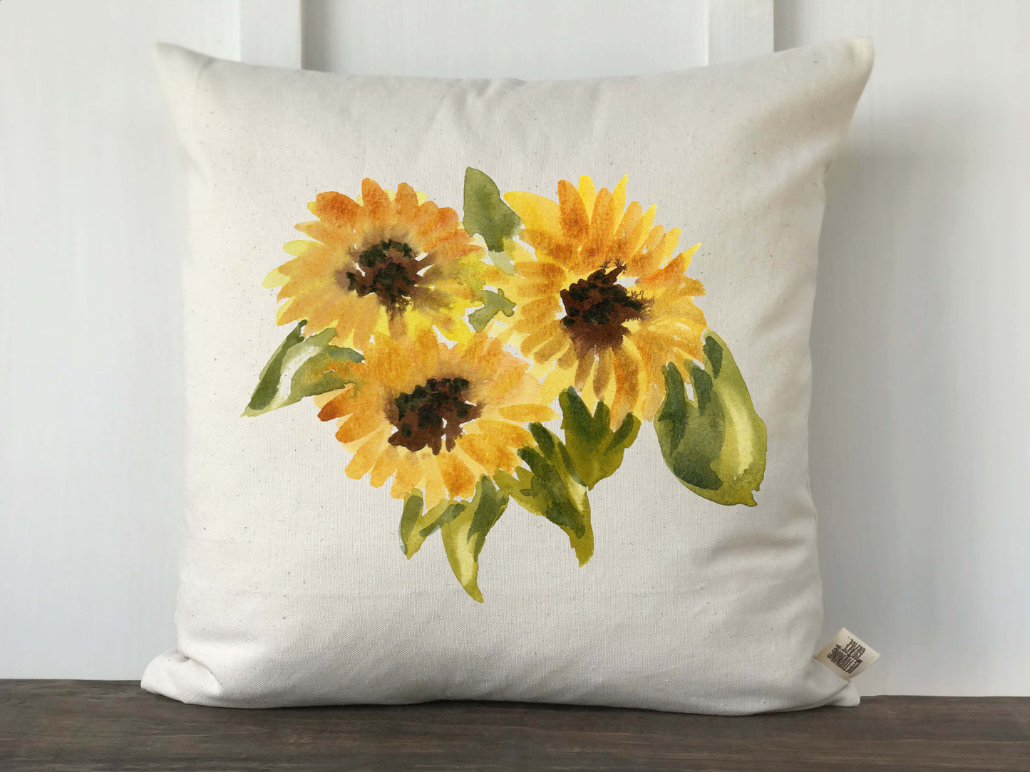 Watercolor Sunflower Trio Pillow Cover - Returning Grace Designs