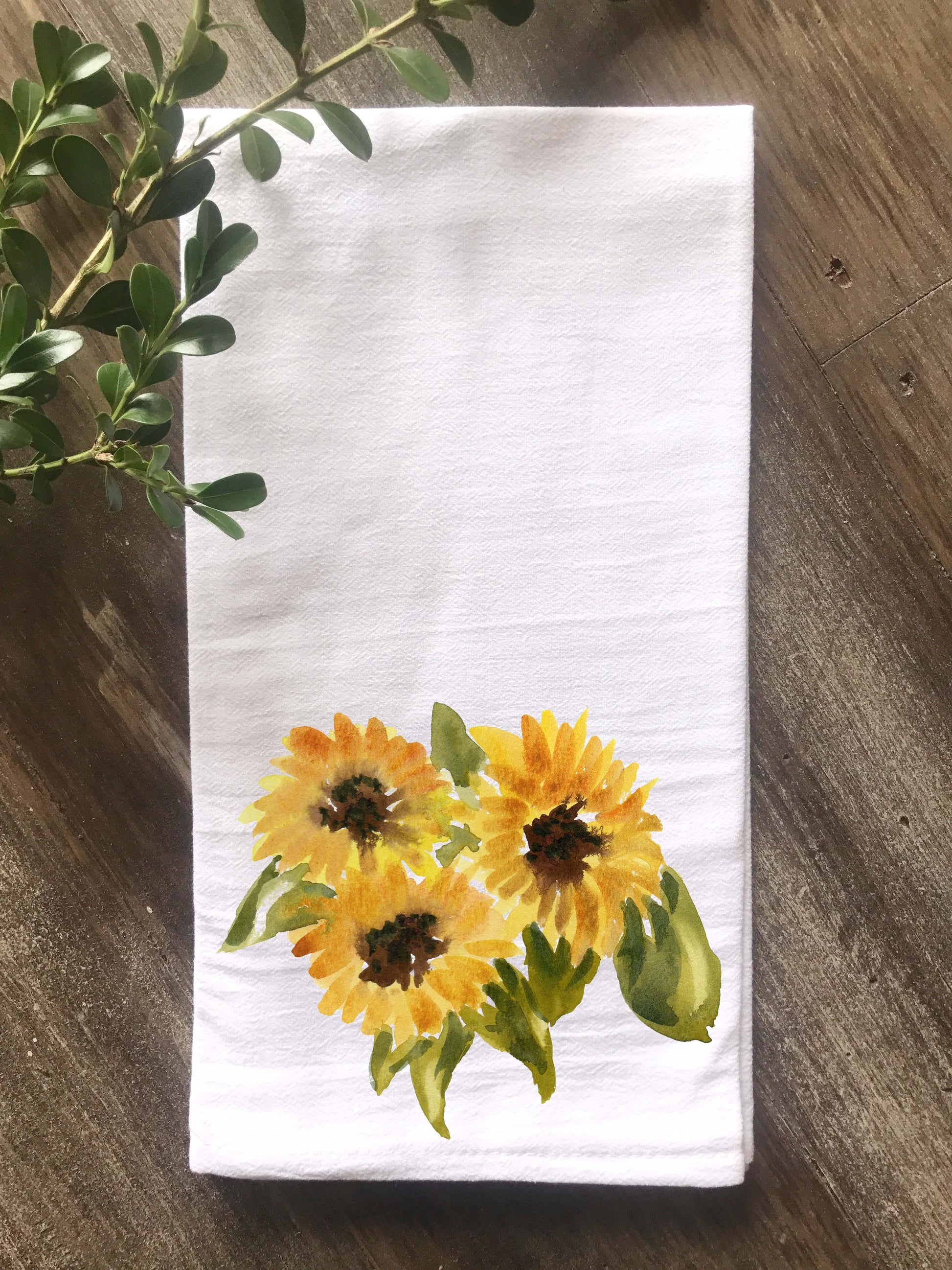 Sunflower Flour Sack Towel - Returning Grace Designs