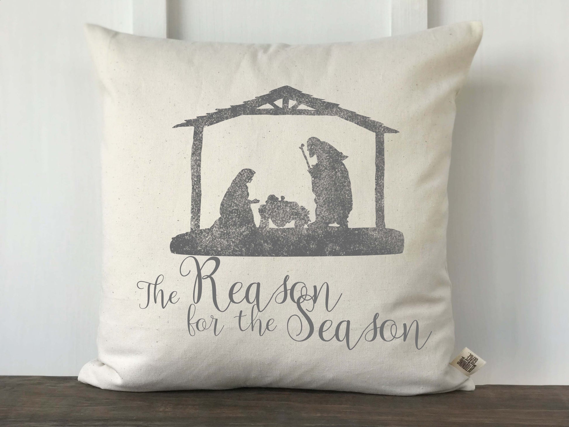 The Reason for the Season Nativity Scene Pillow Cover - Returning Grace Designs