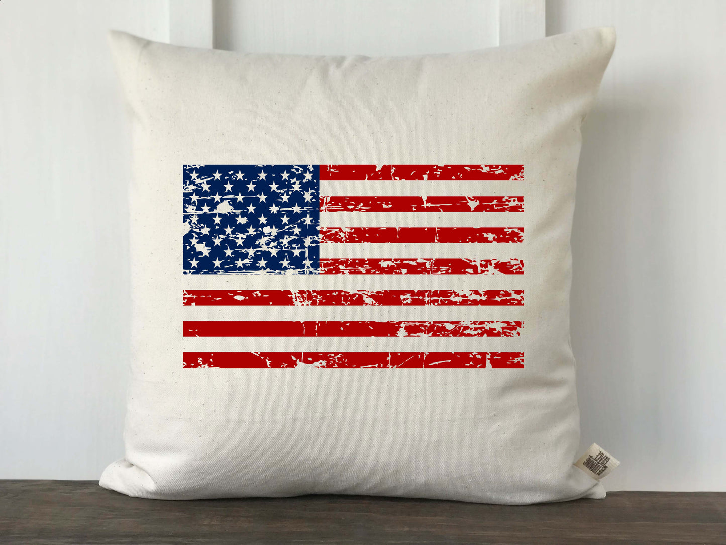 USA Flag Distressed Pillow Cover - Returning Grace Designs