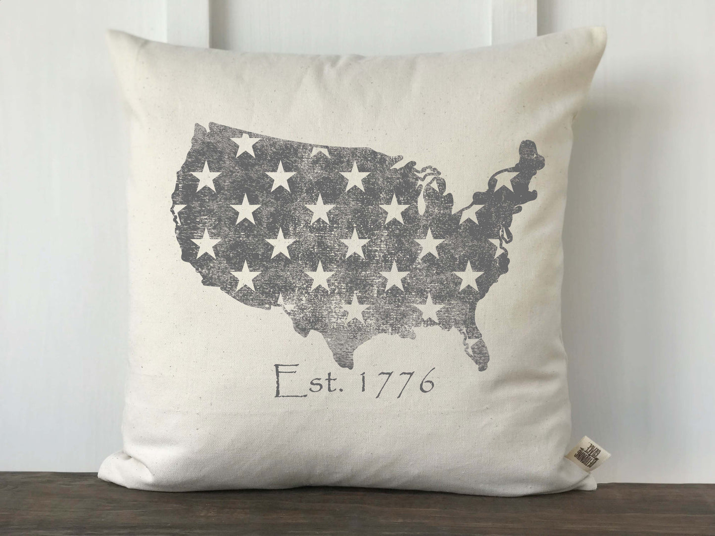 USA with Stars Distressed Pillow - Returning Grace Designs