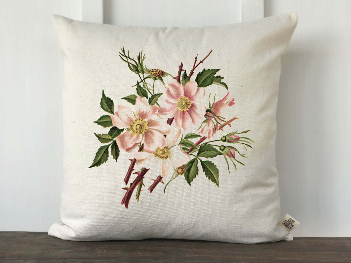 Vintage Pink Floral Pillow Cover - Returning Grace Designs