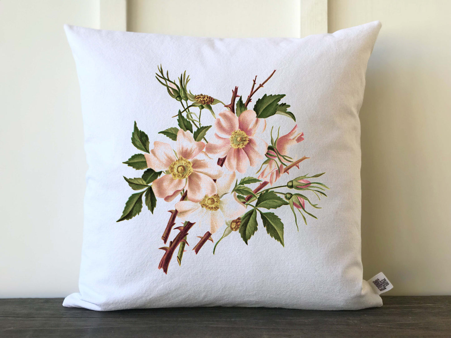 Vintage Pink Floral Pillow Cover - Returning Grace Designs