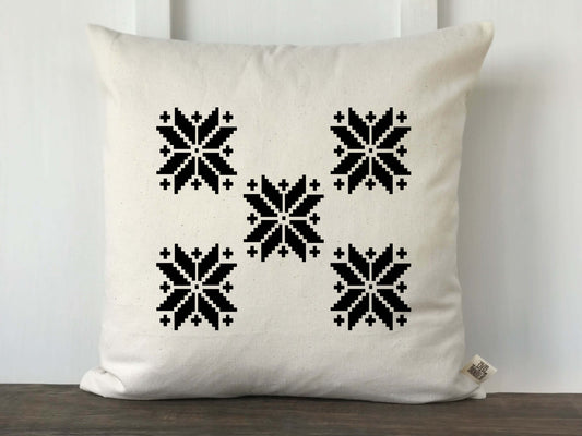 Vintage Snowflake Pattern Pillow Cover - Returning Grace Designs