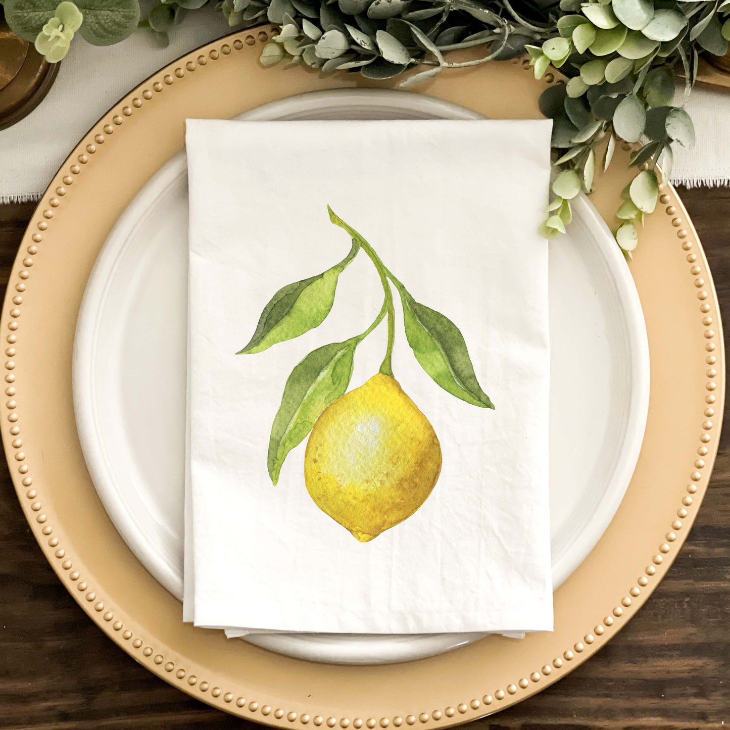 Watercolor Lemon Napkins