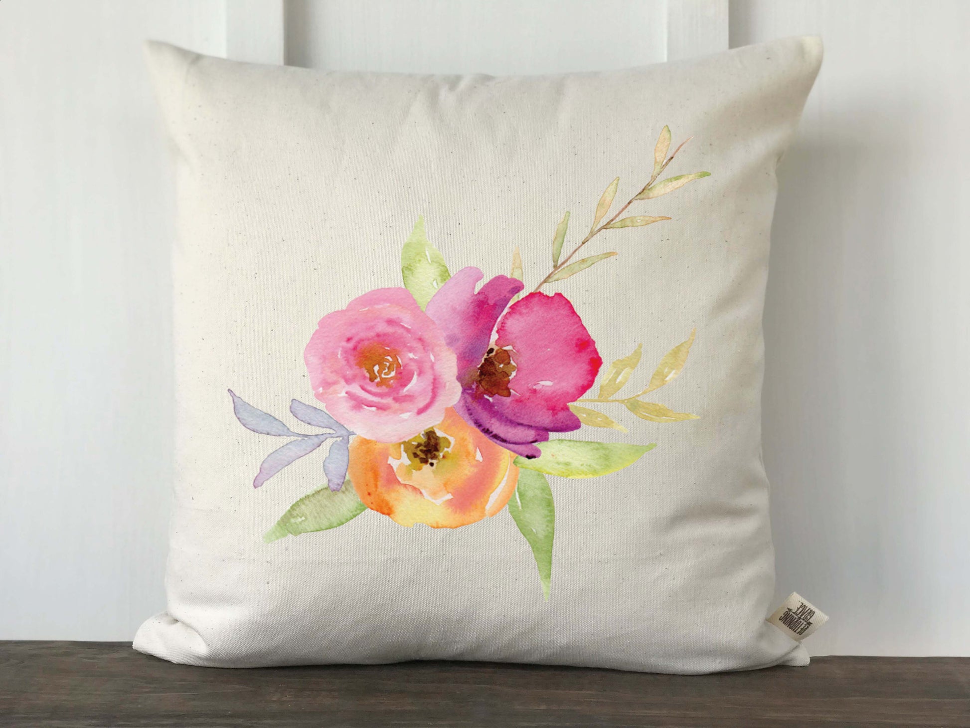 Watercolor Floral Pillow Cover - Returning Grace Designs