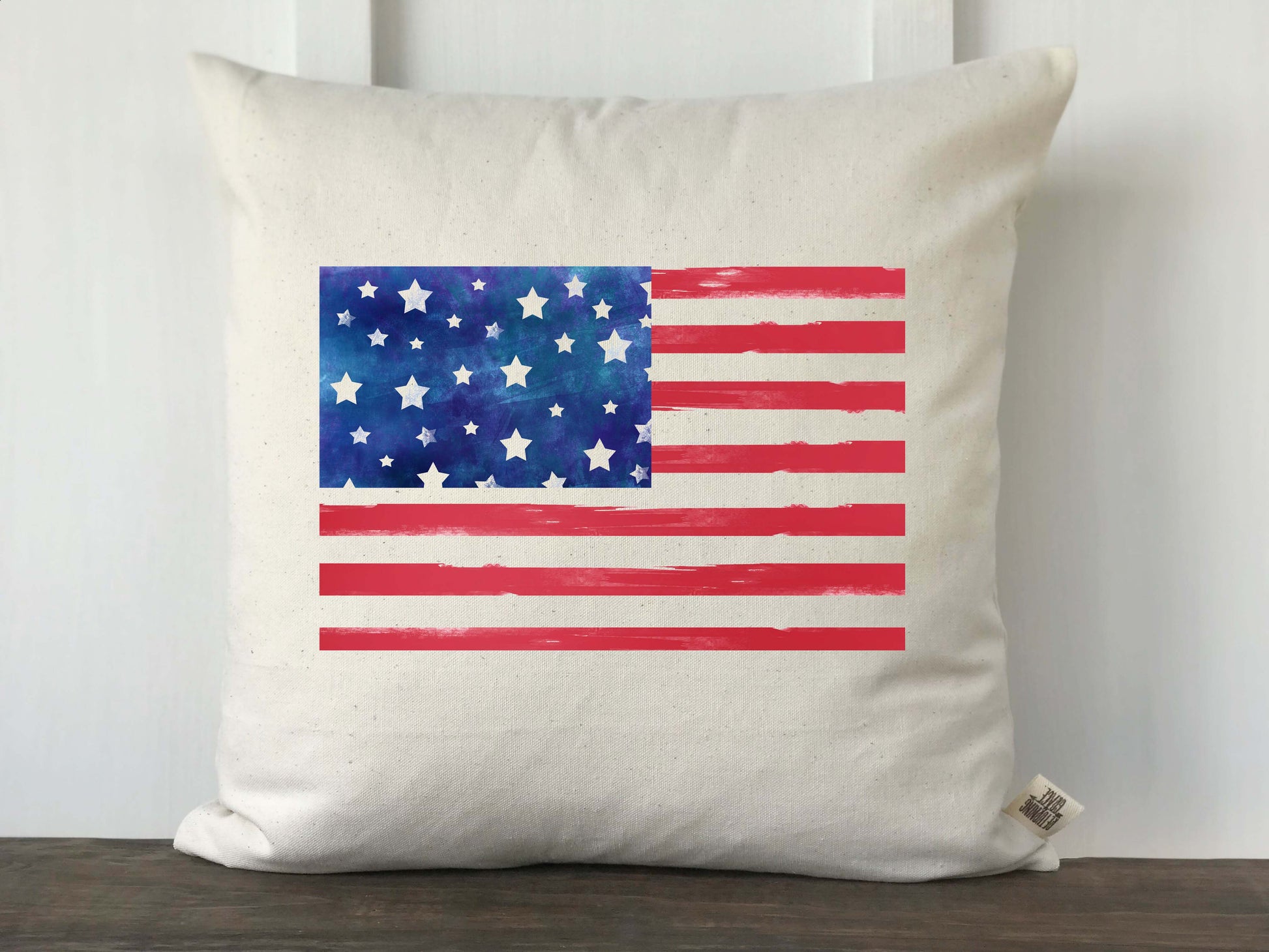 Watercolor USA Flag Pillow Cover - Returning Grace Designs