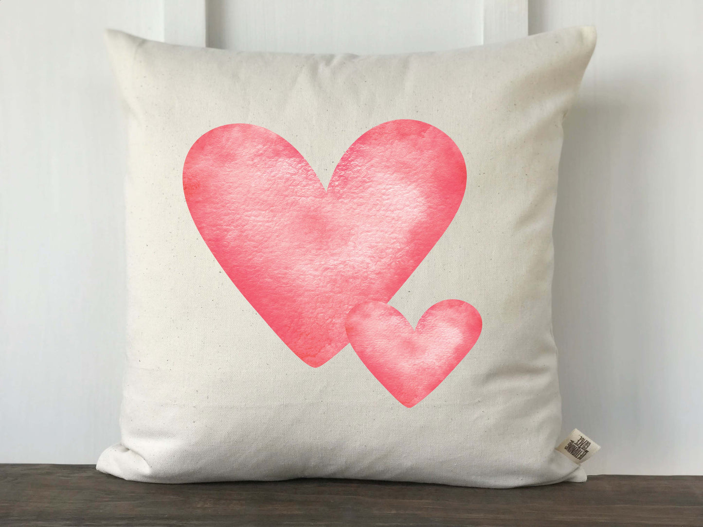 Watercolor Heart Pillow Cover - Returning Grace Designs