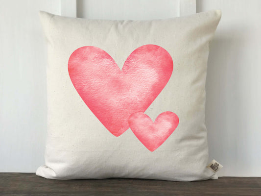 Watercolor Heart Pillow Cover - Returning Grace Designs