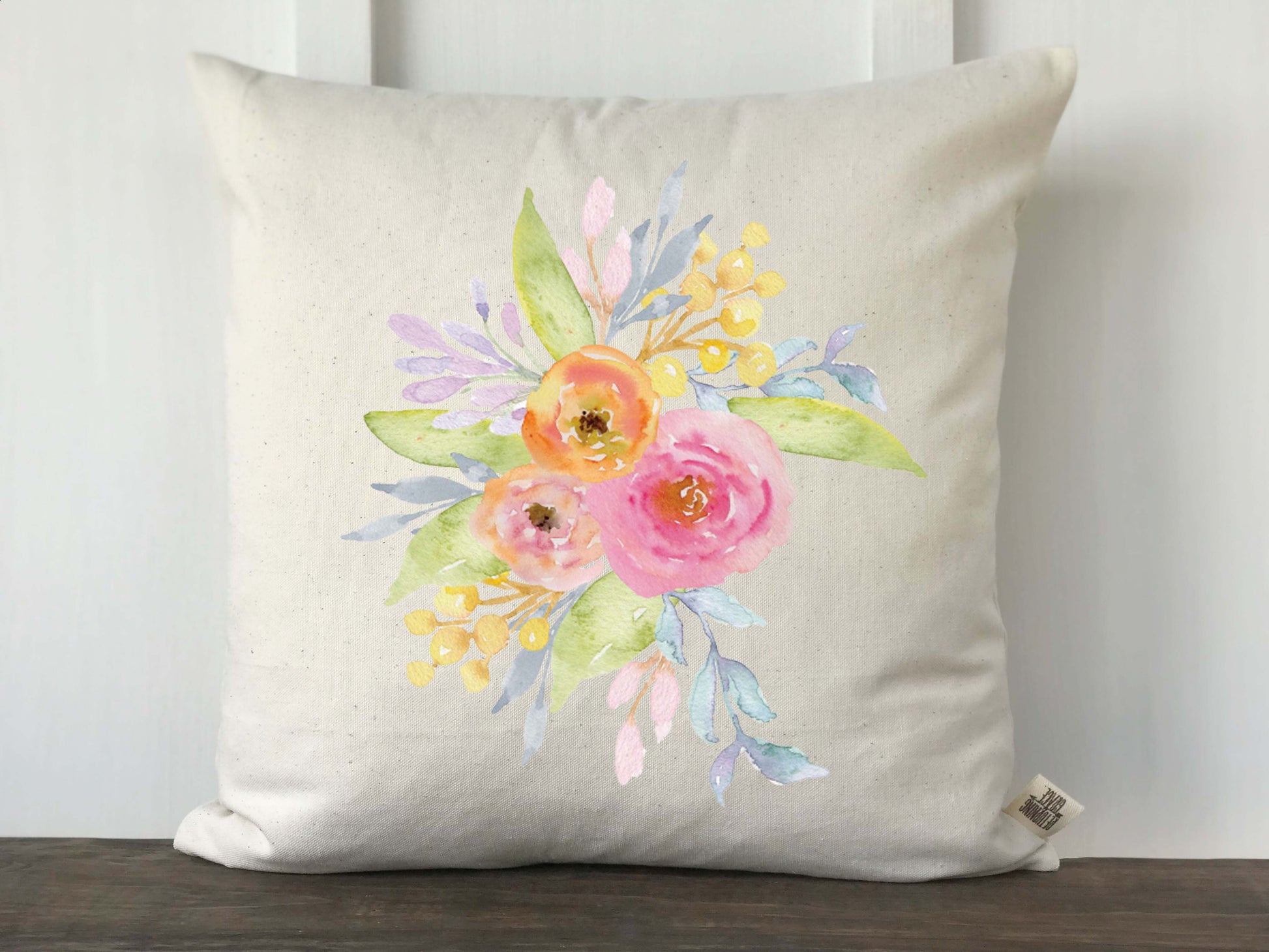 Watercolor Floral Arragement Pillow Cover - Returning Grace Designs