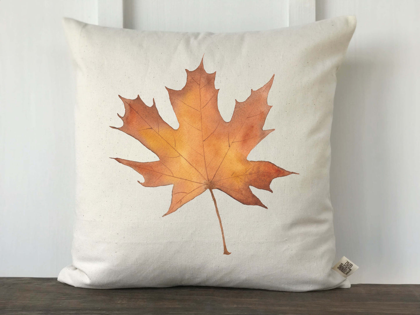 Fall Watercolor Maple Leaf Pillow Cover - Returning Grace Designs