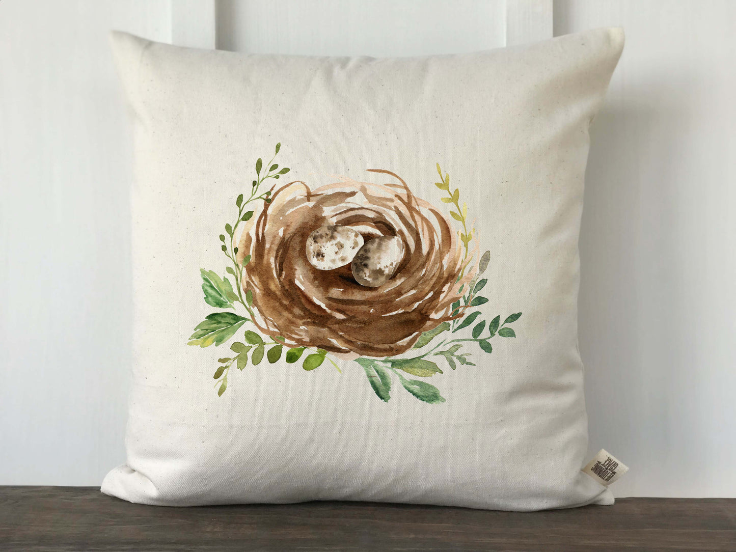 Watercolor Nest Pillow Cover - Returning Grace Designs