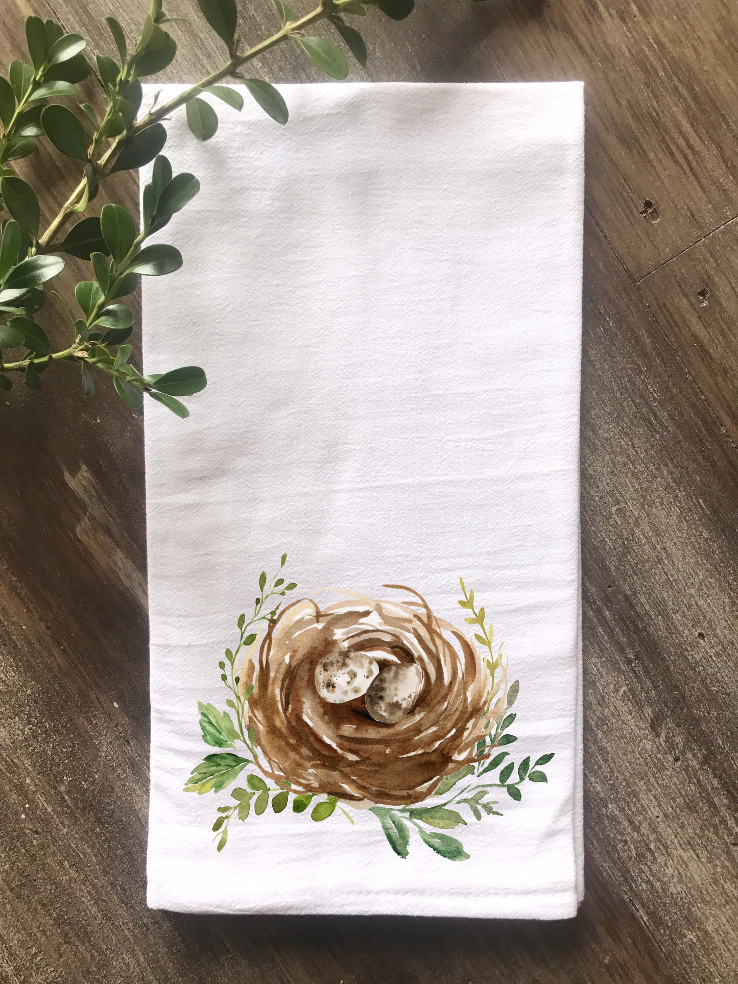 Watercolor Nest Flour Sack Towel - Returning Grace Designs