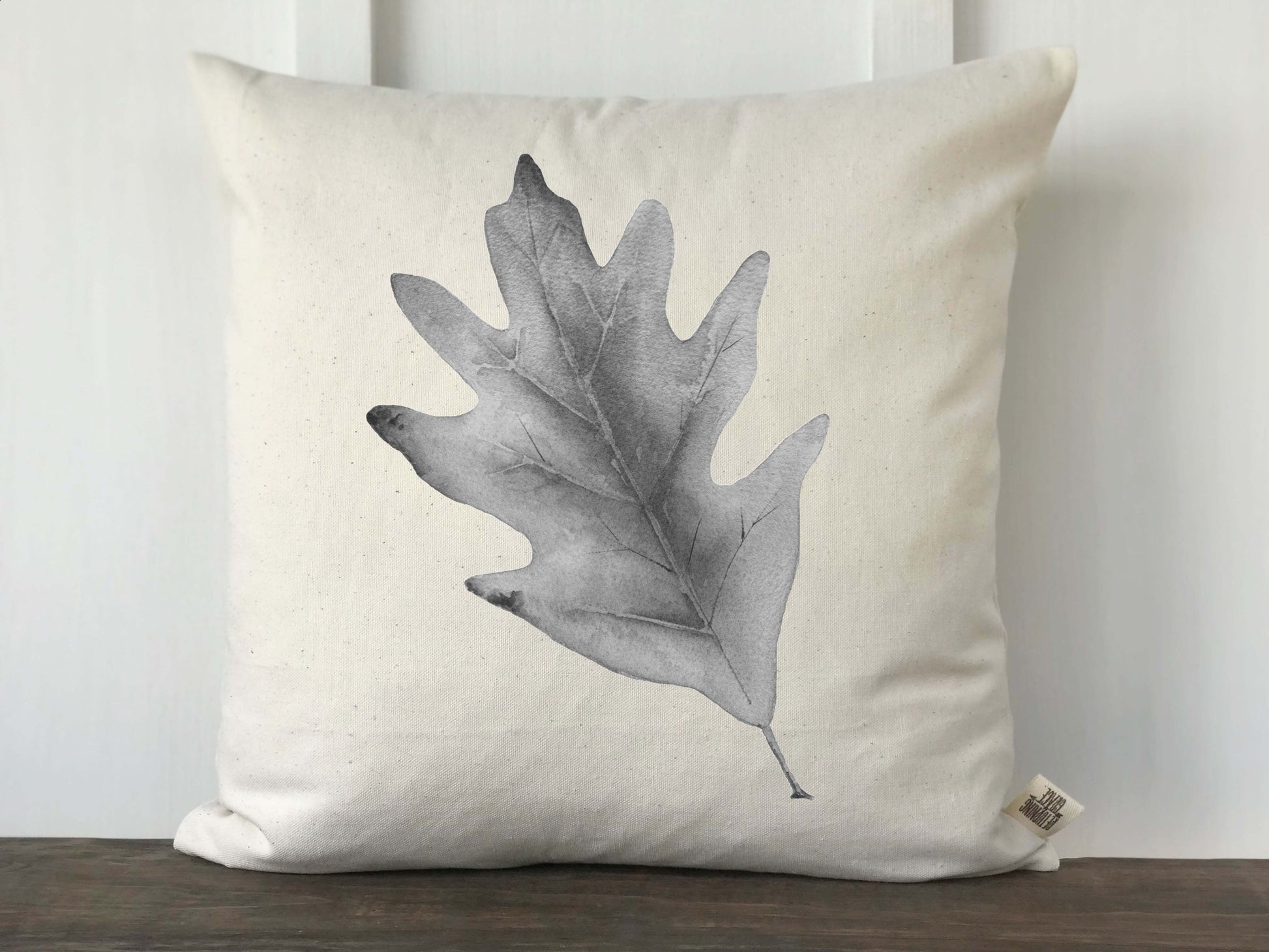 Fall Watercolor Oak Leaf Pillow Cover - Returning Grace Designs