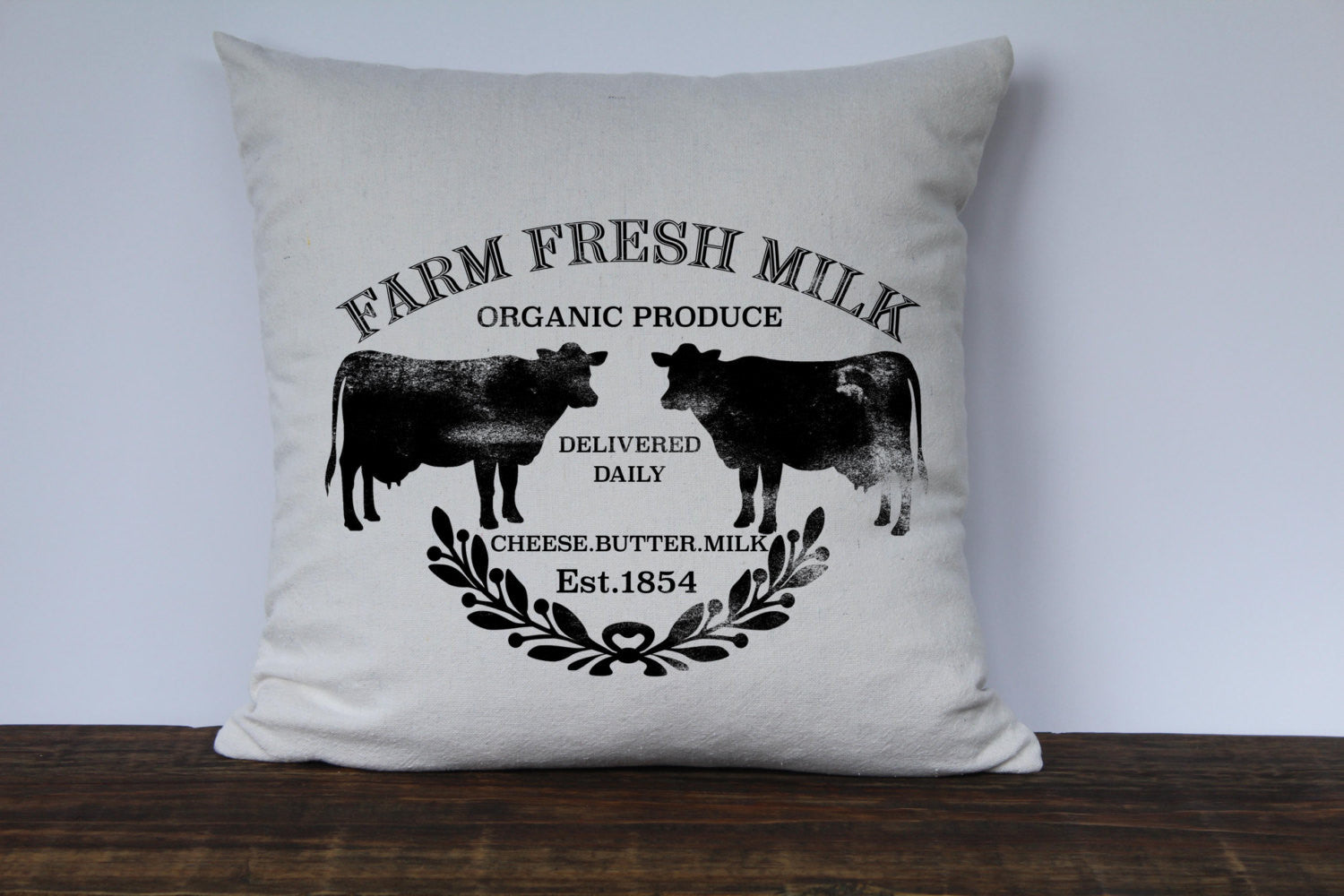 Farm Fresh Milk Pillow Cover - Returning Grace Designs