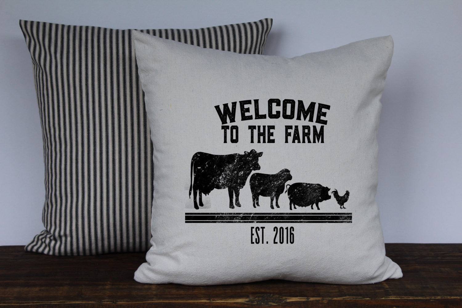 Welcome to the Farm Personalized Pillow Cover - Returning Grace Designs