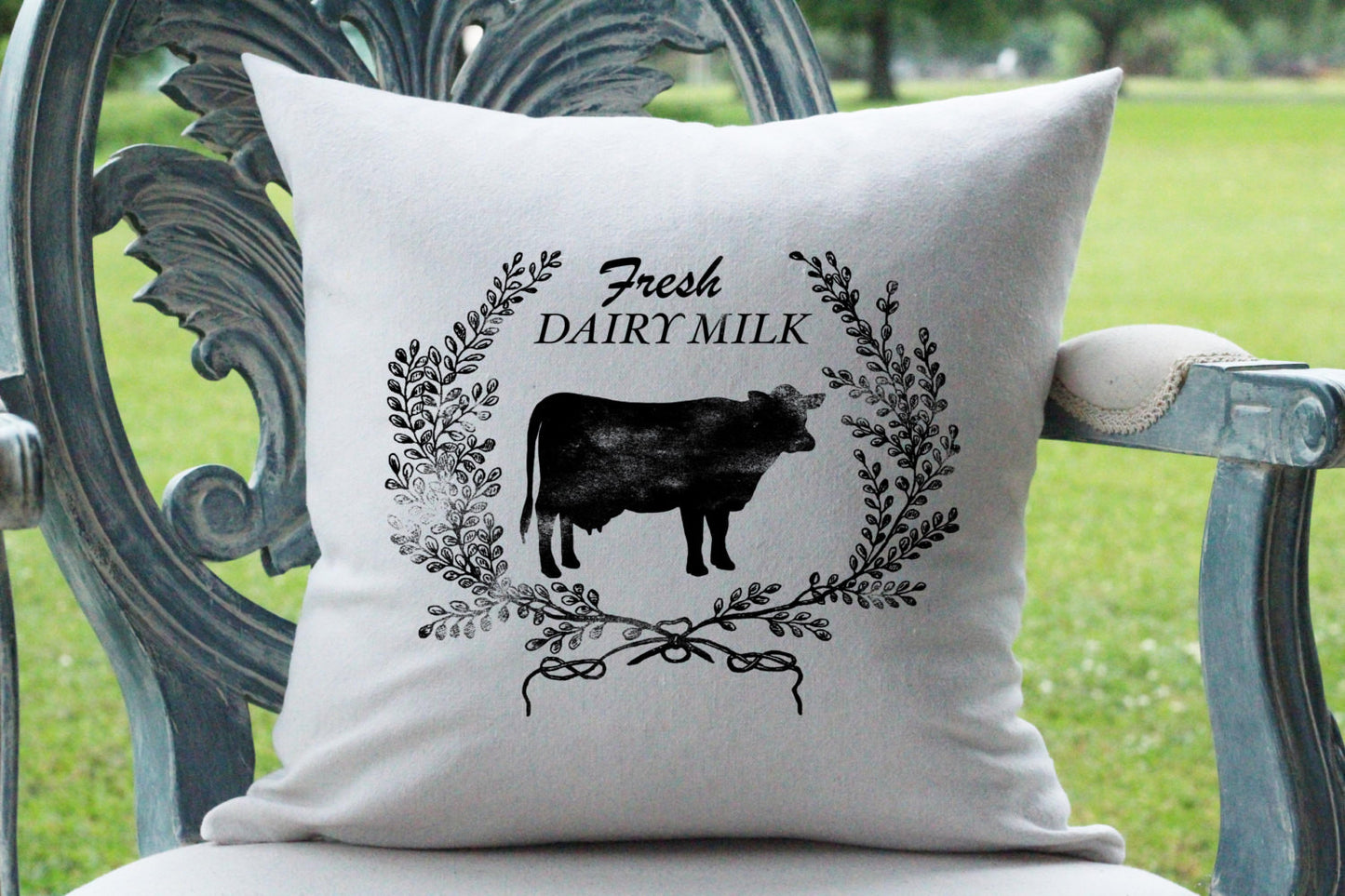 Fresh Dairy Milk Pillow Cover - Returning Grace Designs